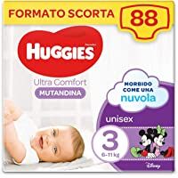Los mejores  - Huggies - Braguita pañal- Talla 3 violeta de 6-11 kg (Pack 2x44)- 88 unidades